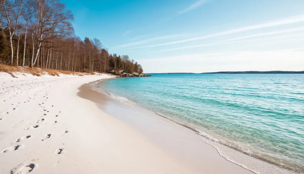 3 kritvita stränder i Sverige som liknar Karibien under senvintern
