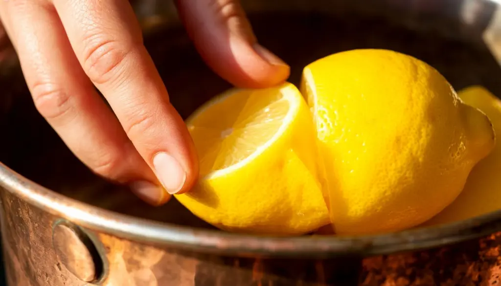 Citronskiva på kopparföremål? Den förvånande glansen efter bara en timme.