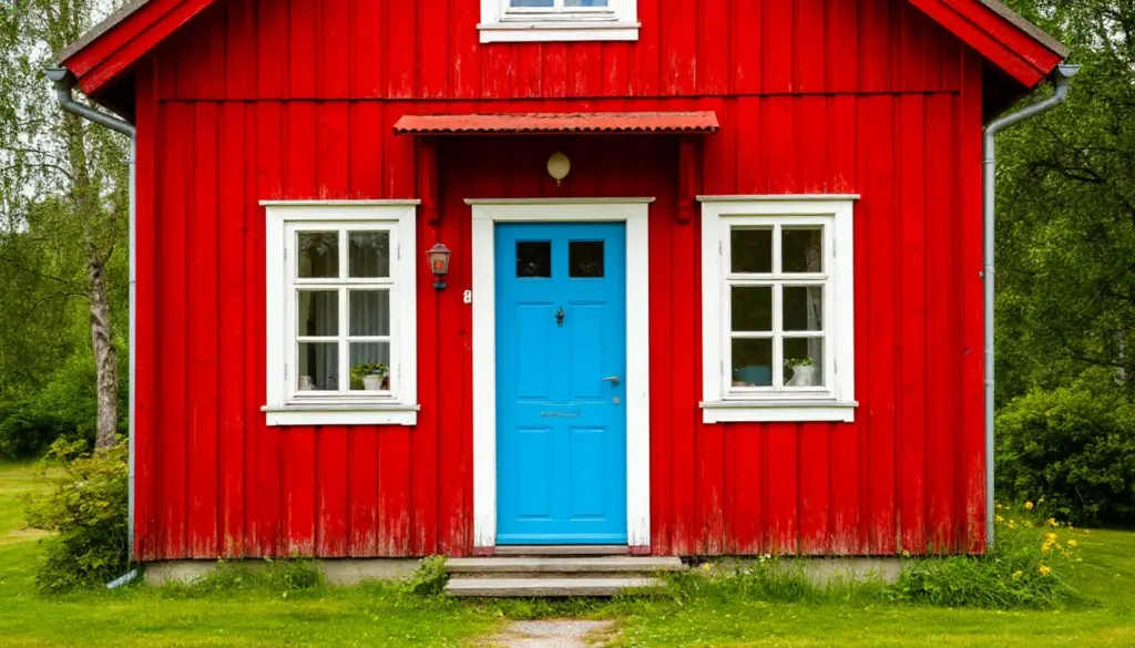 Därför har svenska traditionella hus färgglada dörrar – historien bakom