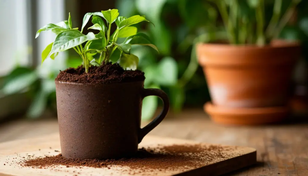 Kaffesump i blomkrukan? Så får dina inomhusväxter ett naturligt vitamintillskott.