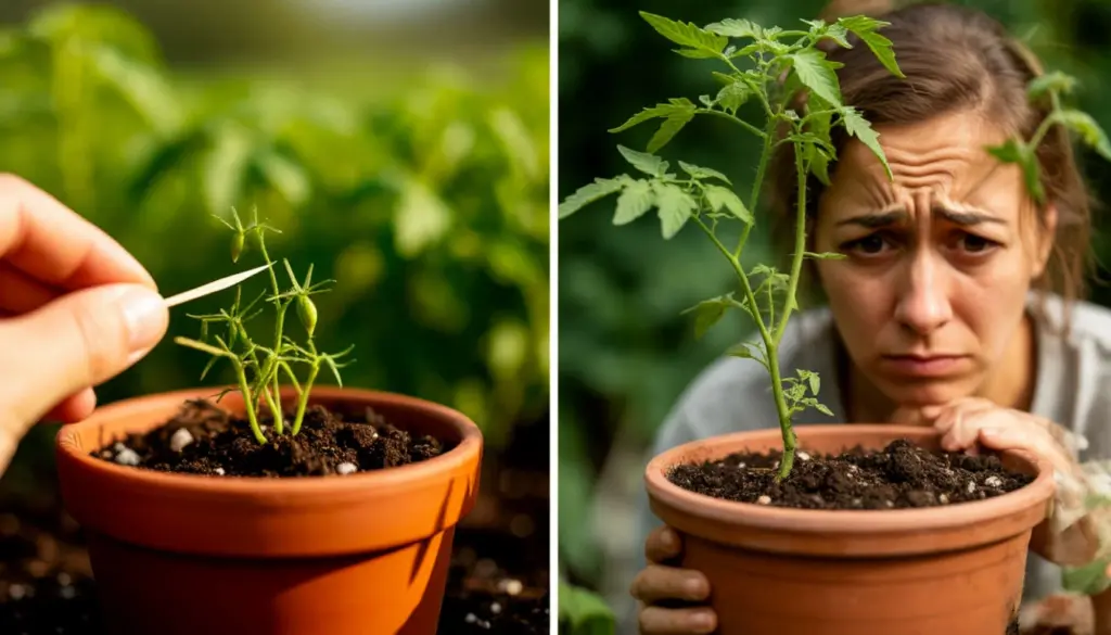 Vanliga tandpetare runt tomatfröna? Därför gror dina inomhusplantor 50% snabbare.